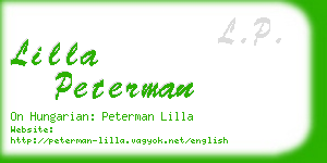 lilla peterman business card